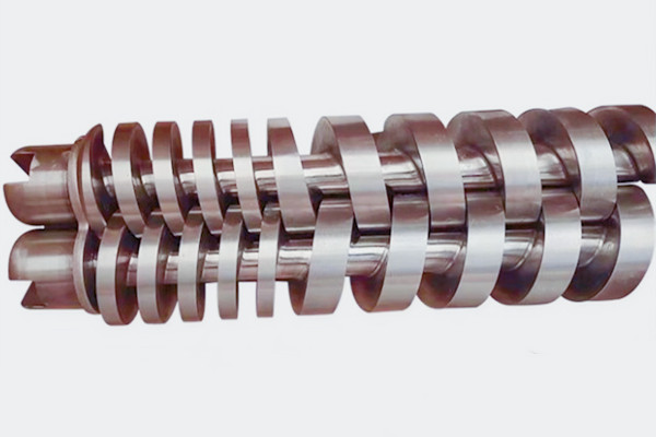 平行雙螺桿擠出機螺桿實物圖